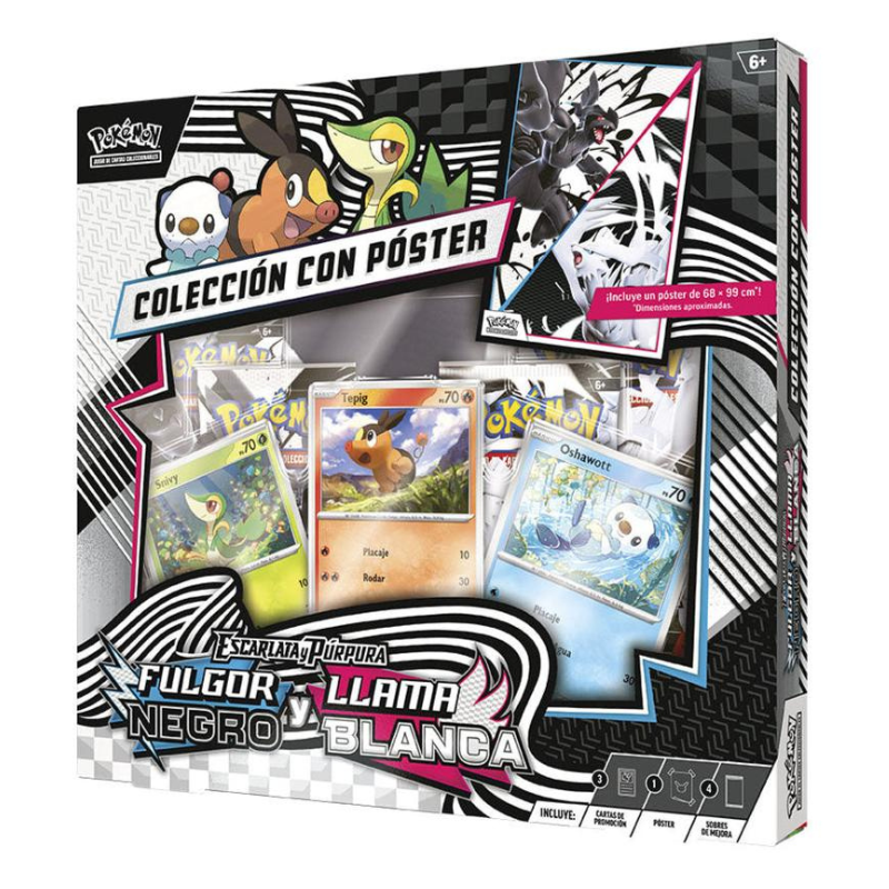 Colección con Póster Llama Blanca y Fulgor Negro