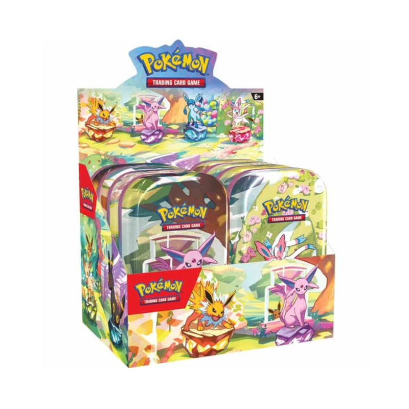 Prismatic Evolutions Mini Tin Display